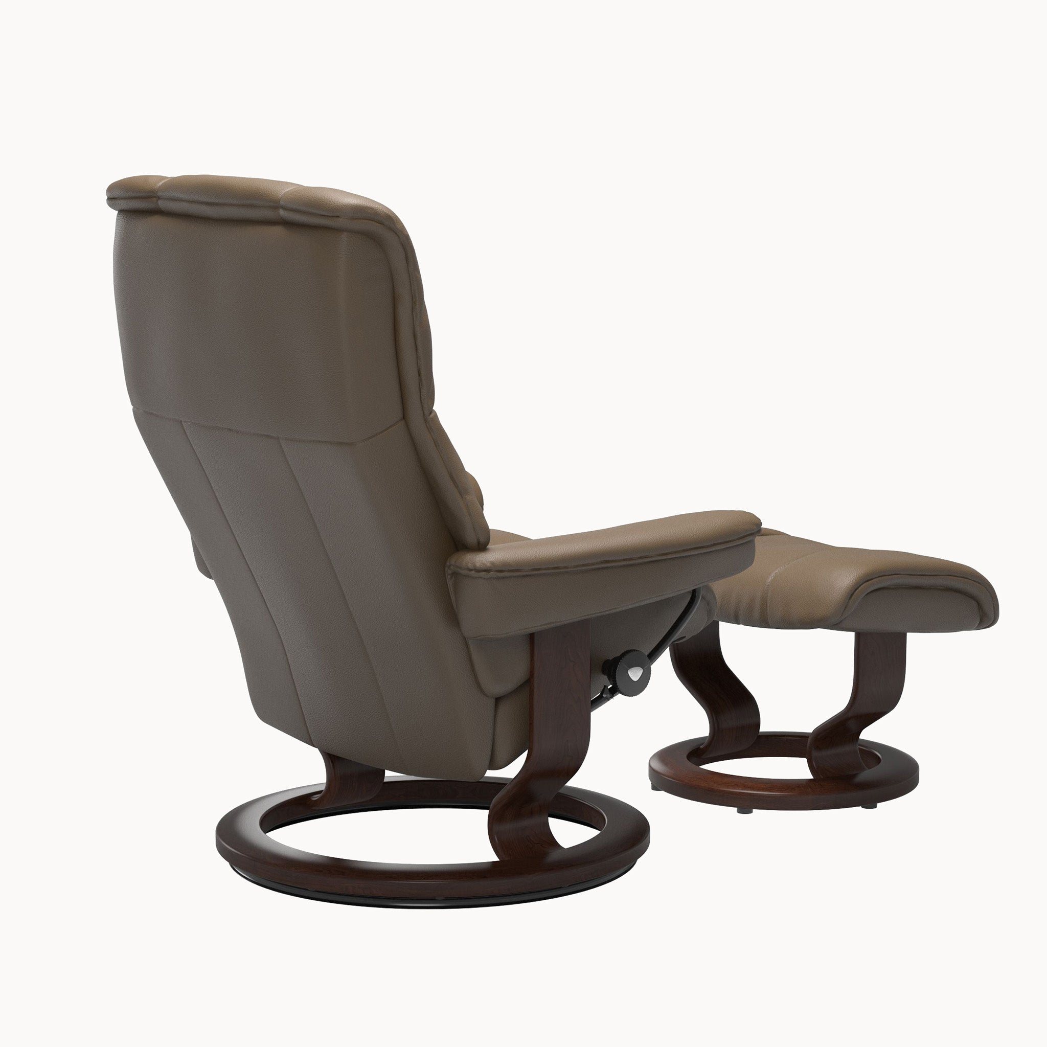 Stressless Mayfair Classic Base Chair & Ottoman - Velaro Mole