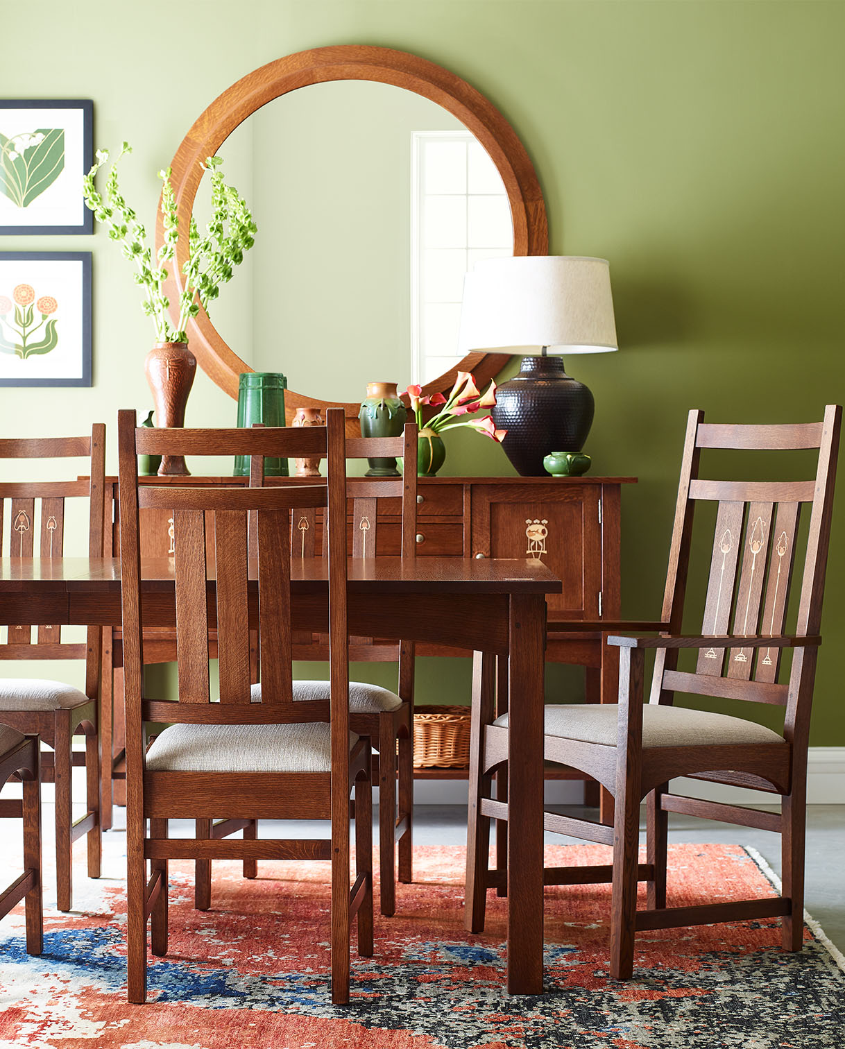 Stickley Harvey Ellis collection with inlay detailing