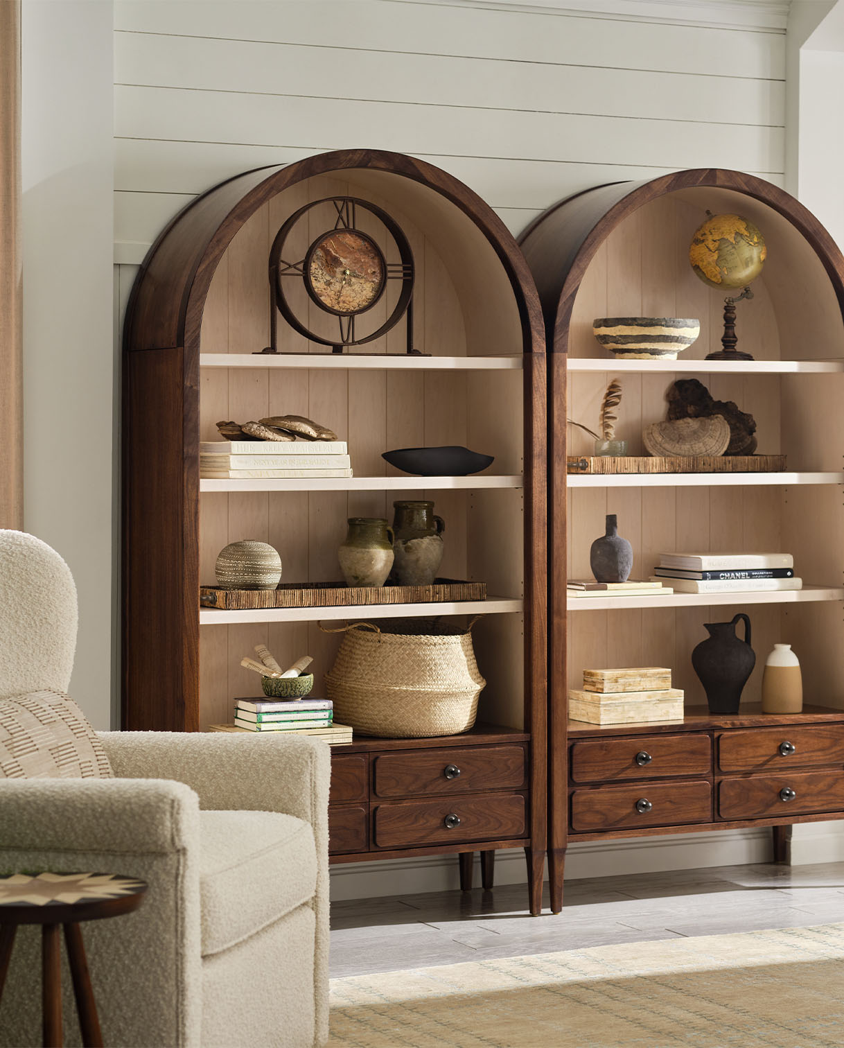 Stickley Hudson Valley collection in rich walnut with maple accents
