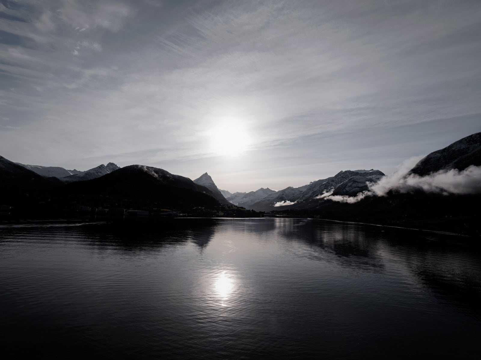 Norwegian fjord near the Ekornes factory where Stressless furniture is crafted